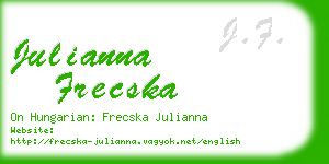 julianna frecska business card